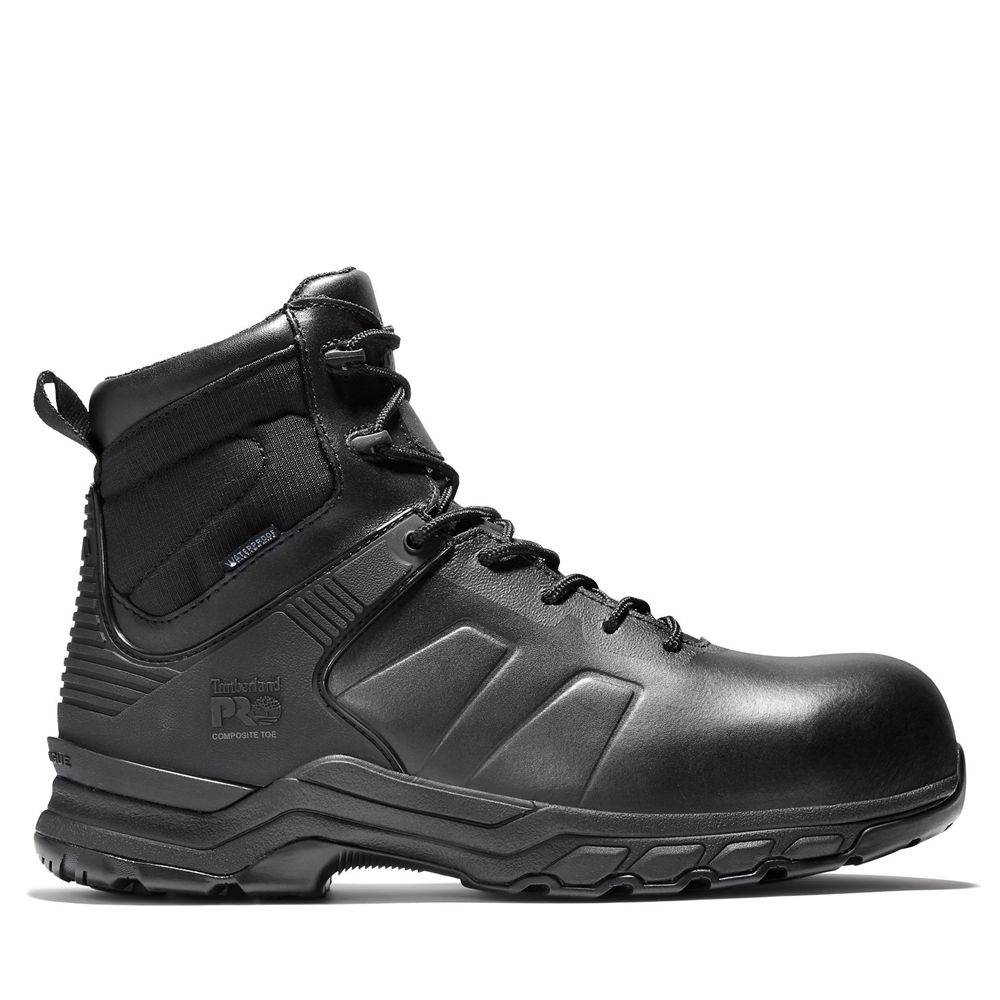 Timberland Μποτακια Εργασίας Ανδρικα Μαυρα - Pro® Hypercharge 6" Comp Toe - Greece 9042816-DG